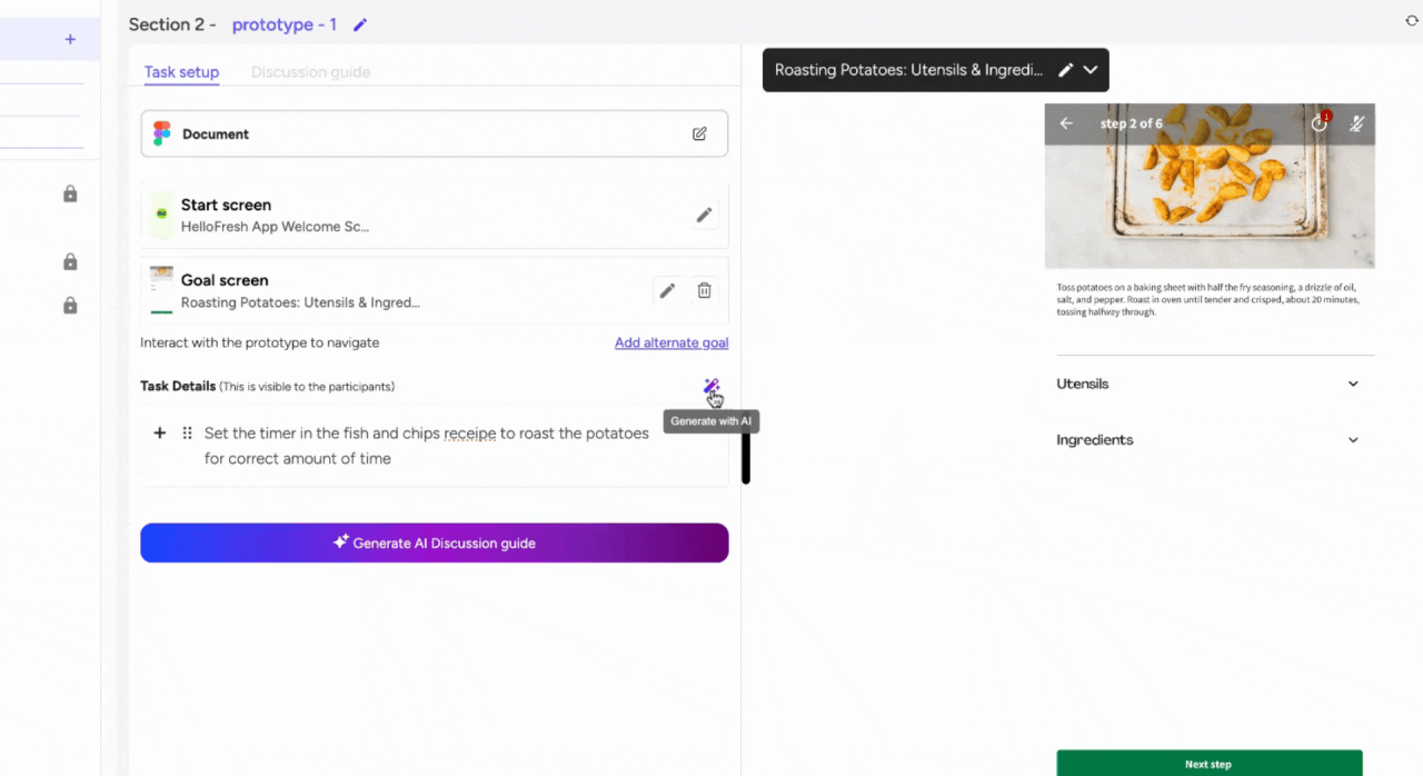 Generating an AI discussion guide