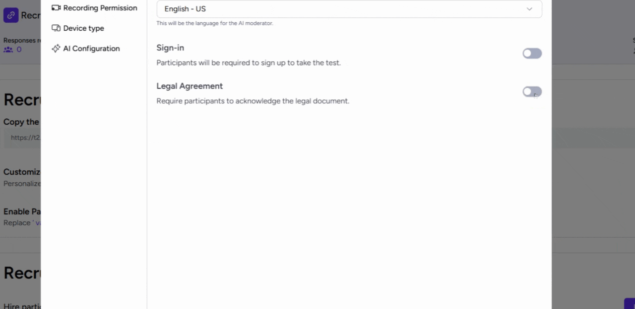 Uploading a legal document