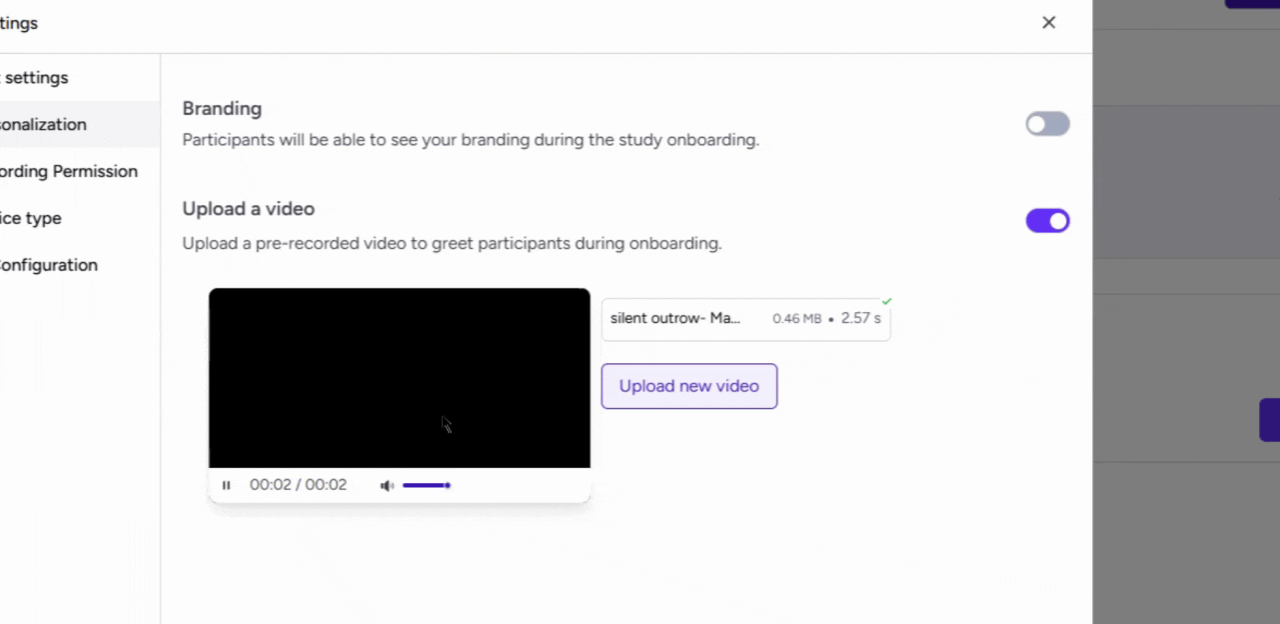 Accessing branding settings for logo upload