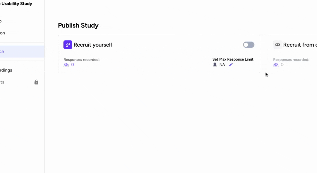 Enabling the Recruit Yourself toggle