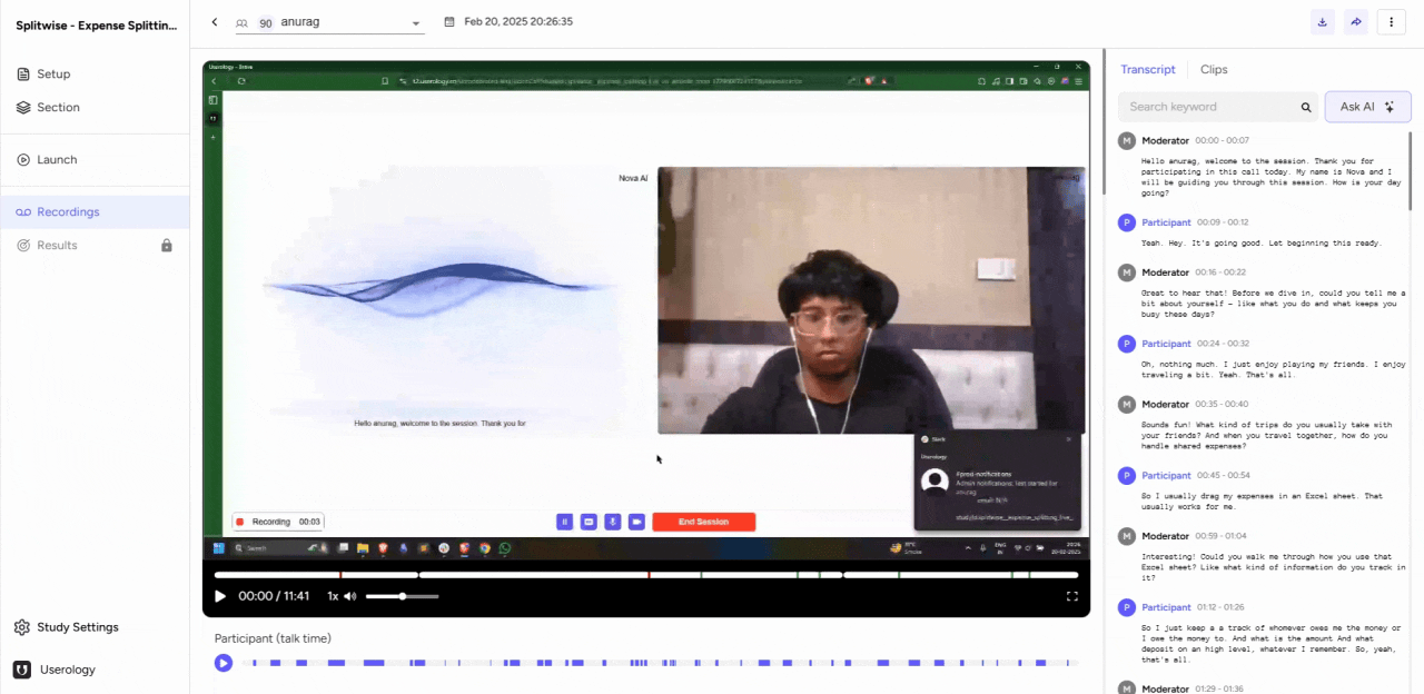 Locating and clicking the Ask AI button