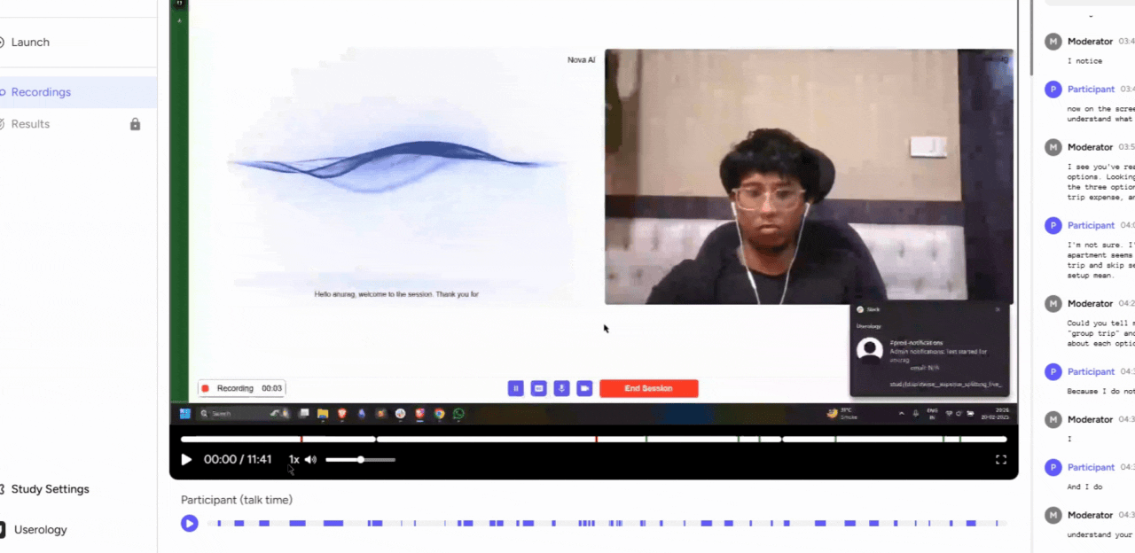 Interacting with video playback controls and transcript